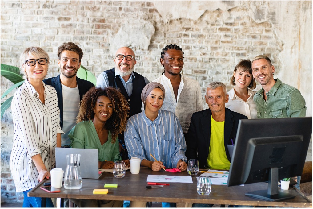 Diverse team of TND Pride IT specialists collaborating